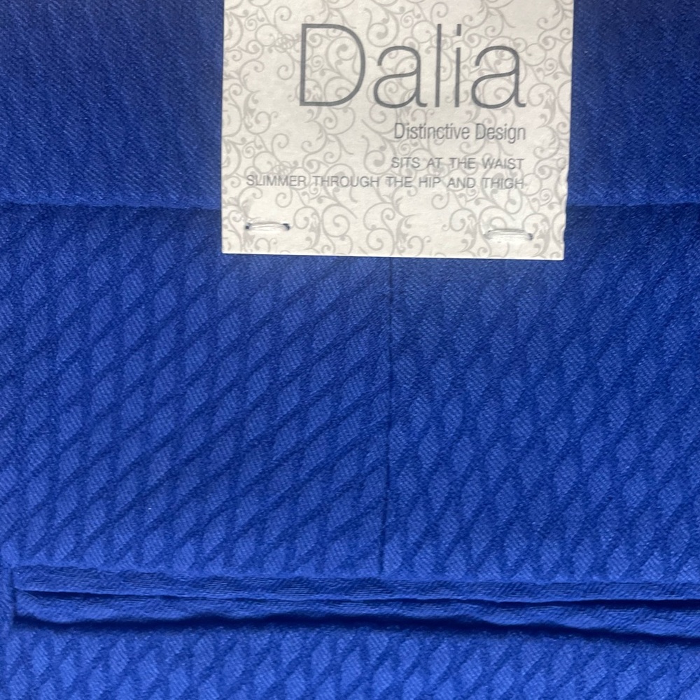 NWT Dalia Royal Blue Textured Ankle Pants (DM) - Picture 9 of 10